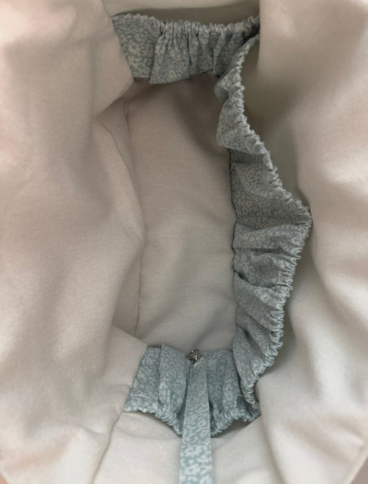 Handmade tote bag with pockets and key ring